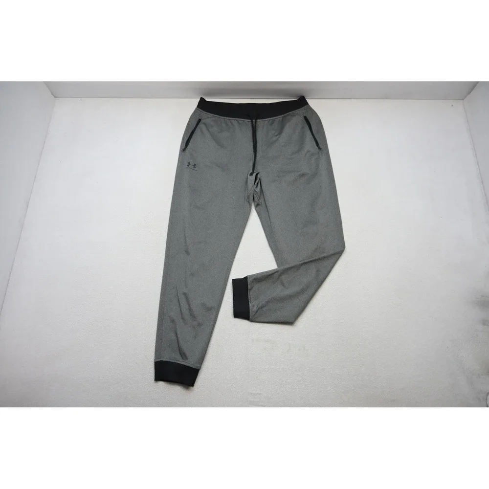 Under Armour Joggers Tapered‎ Sweat Pants Mens XL Grey Zipper Pockets Athletic